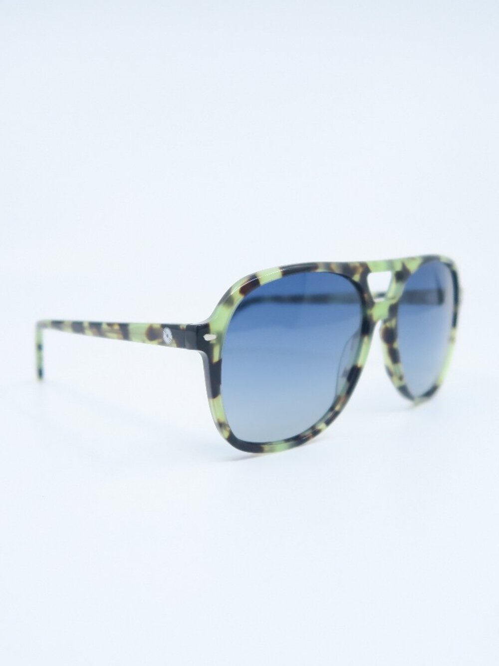 Side B Olive GS5810 Olive Havana-Blue Gradient Lens, Aviator New Sunglasses.